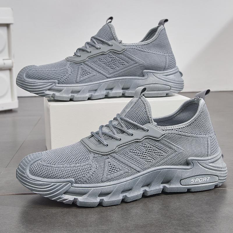 Весенне-летняя новая мужская обувь дышащая сетчатая легкая спортивная обувь на мягкой подошве для бега повседневная обувь большого размера TEMU