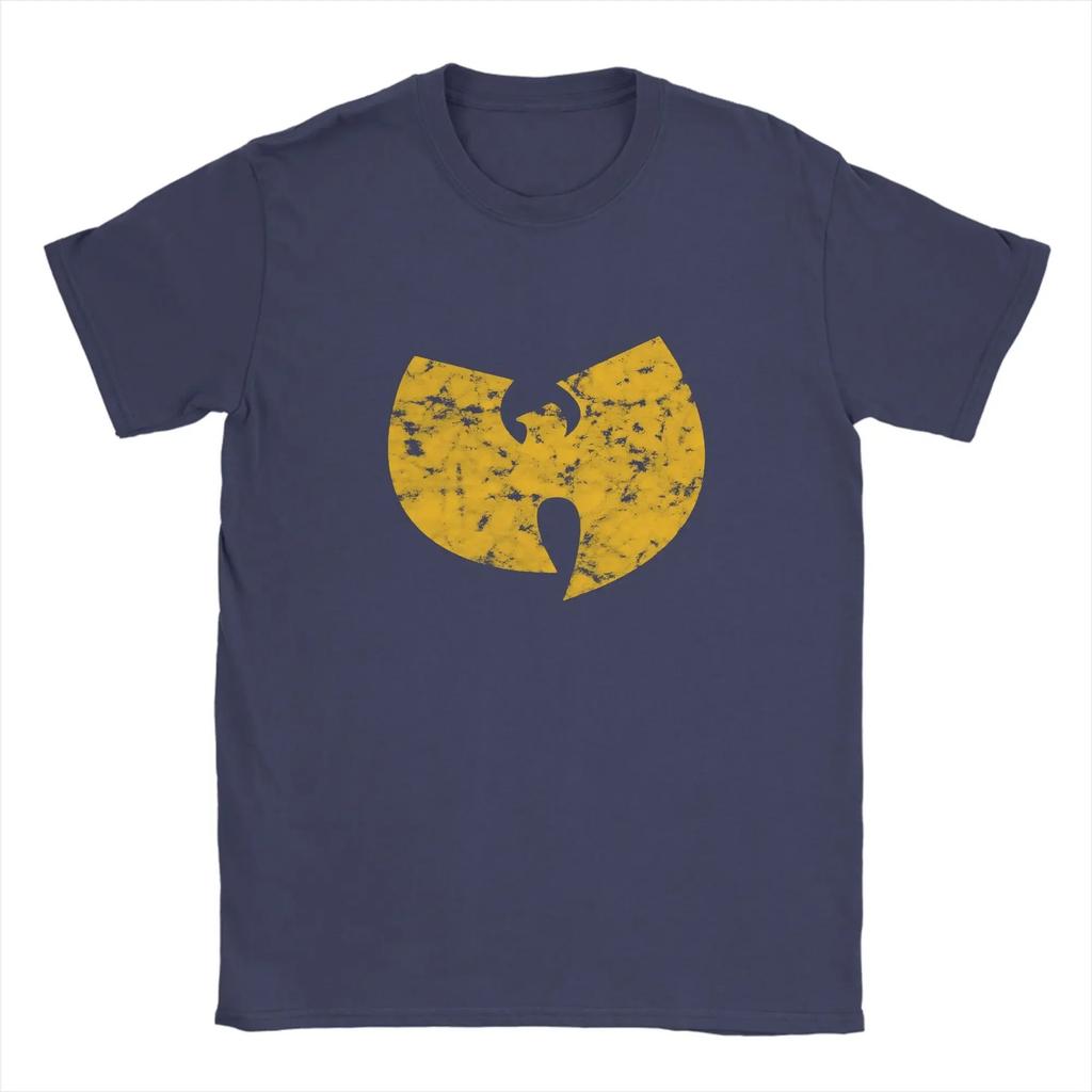 Wu Tang Clan Ретро Желтая Стиранная Графическая Футболка Old School Уличная Одежда Повседневный Топ Футболки