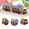 Classic Tram Model Ornament 1:90 Scale Prop Collectors Gift Realistic Decoration with Light and