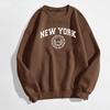 Hoodies Sweatshirts Woman Women's New York Letter Print O Neck Long-sleeve Hooded Sweatshirt Hoody Casual Jumper Tops Pullover