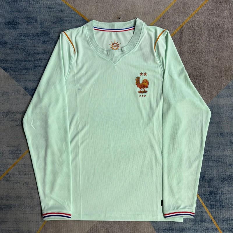 Long Sleeve Football Jerseys Fans - National Team Club Soccer Shirts Cotton Blend All Unisex Adult