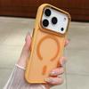 Роскошный матовый прозрачный противоударный магнитный чехол для iPhone 17 Air 16E 15 14 13 12 11 Pro Max Plus Для Magsafe Металлическая защита объектива
