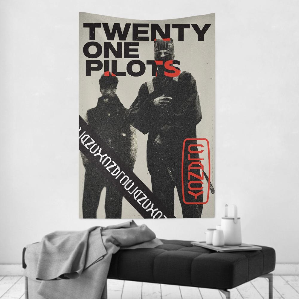 Rock Band Ttwenty One Ppilot Clancy Гобелен Декор комнаты Настенная ткань Вечеринка Подвесной фон Декор комнаты Детская комната