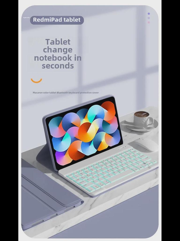 Защитный чехол-клавиатура Bluetooth 2023 для RedmiPad SE 10.6 — совместим с Xiaomi 5/6