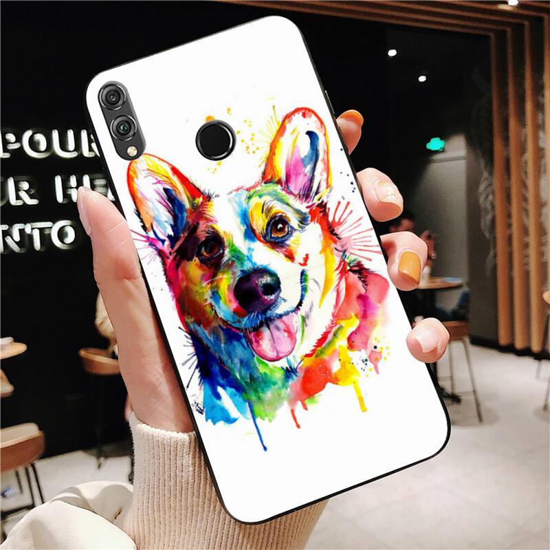 YNDFCNB Animal dog cat fox peacock watercolor painting Phone Case For Huawei Honor 8X 8A 9 10 20 Lite 30Pro 7C 7A 10i 20i