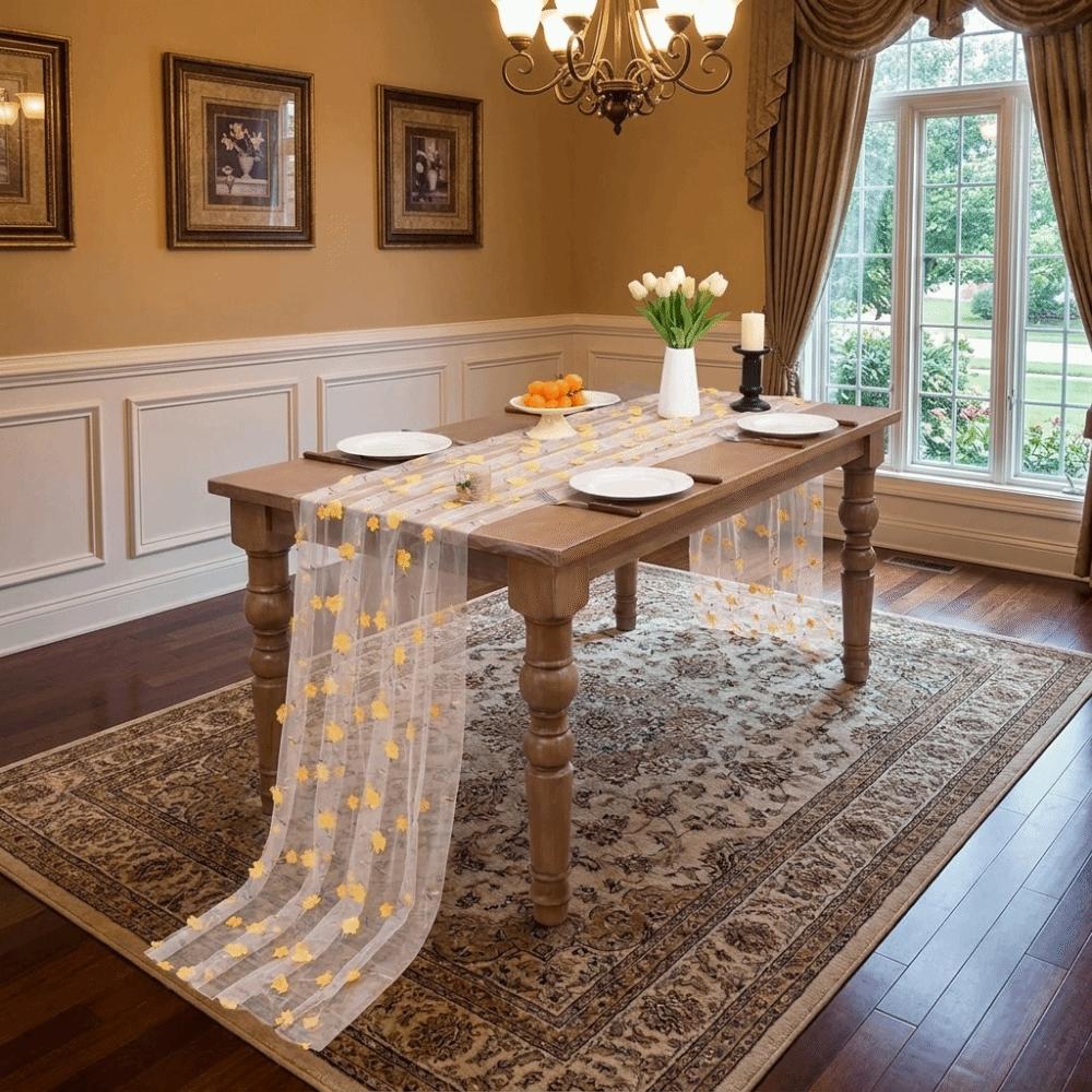 Romantic Floral Tablecloth 3D Embroidery Wedding Desktop Decoration Table Cover Photography Prop