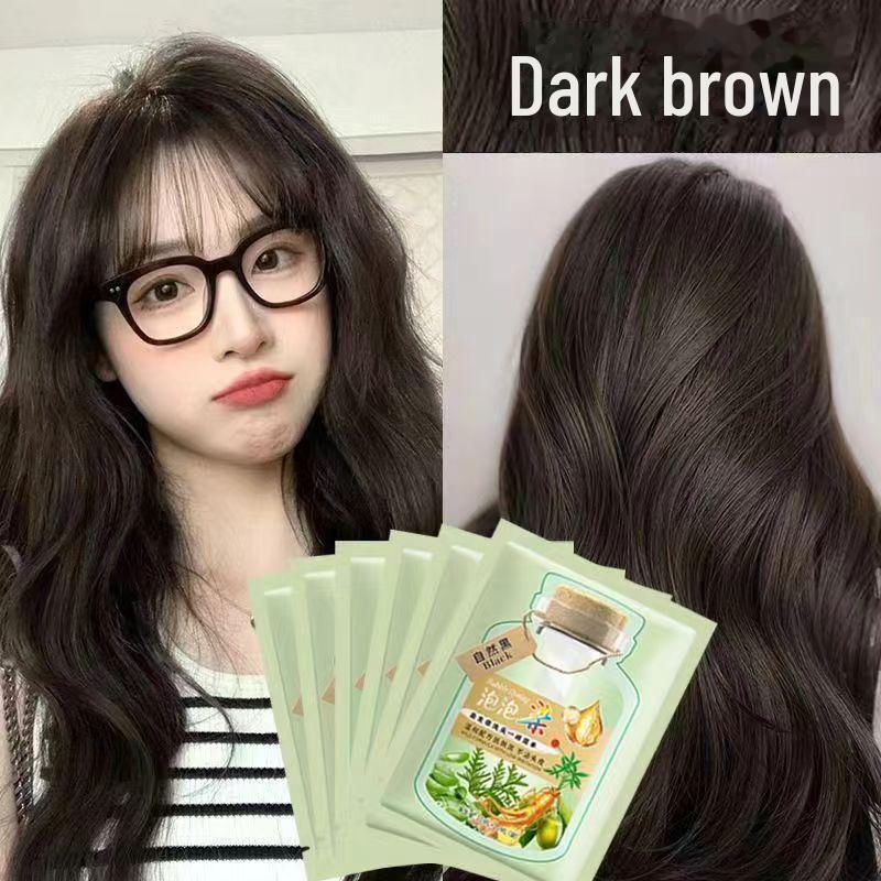 Пузырьковая краска для волос: Крем на растительной основе для закрашивания седины, не оставляет пятен, прост в использовании в домашних условиях