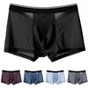 Высокое качество Ice Silk Mesh мужские сексуальные прозрачные трусы-боксеры нижнее белье