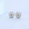 925 Sterling Silver Earrings For Women Round Zircon Earrings Sparkling Party Wedding Jewelry Gift Accessories