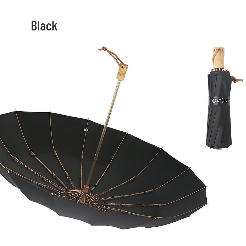 Очень большой зонт с 16 спицами, ветрозащитный, с защитой от УФ-лучей - двойного назначения для солнца и дождя