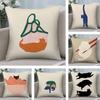 Минималистичное Милое Животное Настенное Искусство Наволочка Плюшевая Ткань Мягкая Наволочка Двусторонняя Печать Чехол для Подушки Домашние Подарки