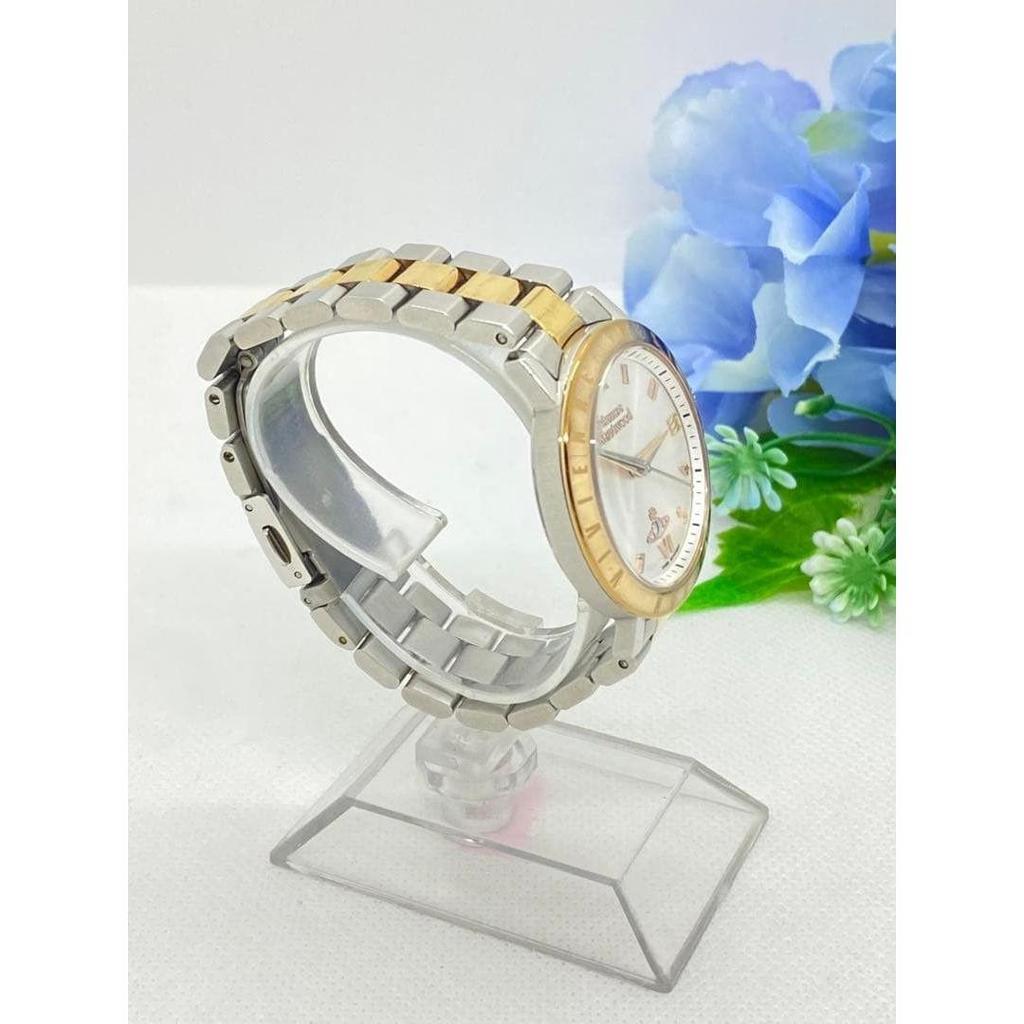 Б/У Работающая Vivienne Westwood BLOOMSBURY Серебряный Розовое Золото Vivienne Westwood SS Дата