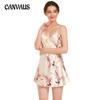 Women's Cranes Large Size Short Section Thin Halter Dress Inside The Summer Sexy V-neck Homewear Pajamas