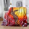 Australian Aboriginal Style 1 Blanket Ultra-Soft Perfect for Sofa Office Seaside for All Seasons Digital Print