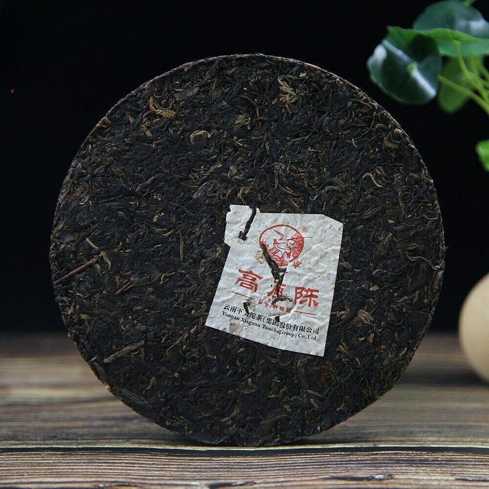 Высококачественный выдержанный чай пуэр Сягуань, верхний железный пирог Гао Юань Чэнь Шэн Пуэр 357 г