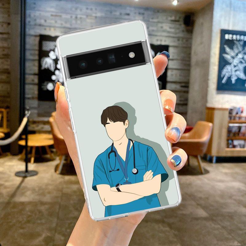 Чехол для телефона Доктор Медсестра Медицинский Лекарство Для Google Pixel 9 8 7 6 Pro XL 8A 7A 6A 5 4 5A 4A 3A XL 5G Мягкий Силиконовый Прозрачный Чехол