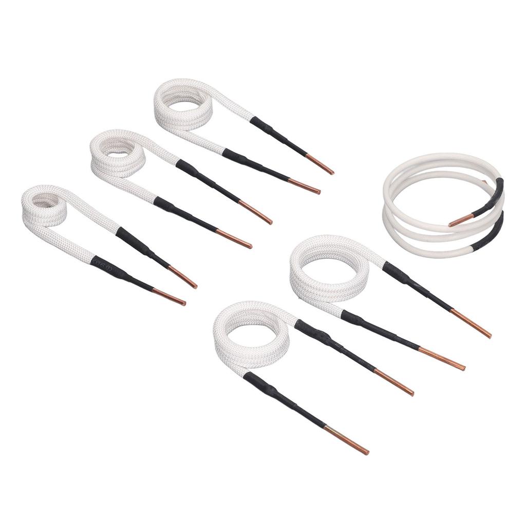 6 Pcs Induction Heater Coil Kit 3mm Brass Core 20 25 30 35 40mm Free Forming Induction Heater Wires
