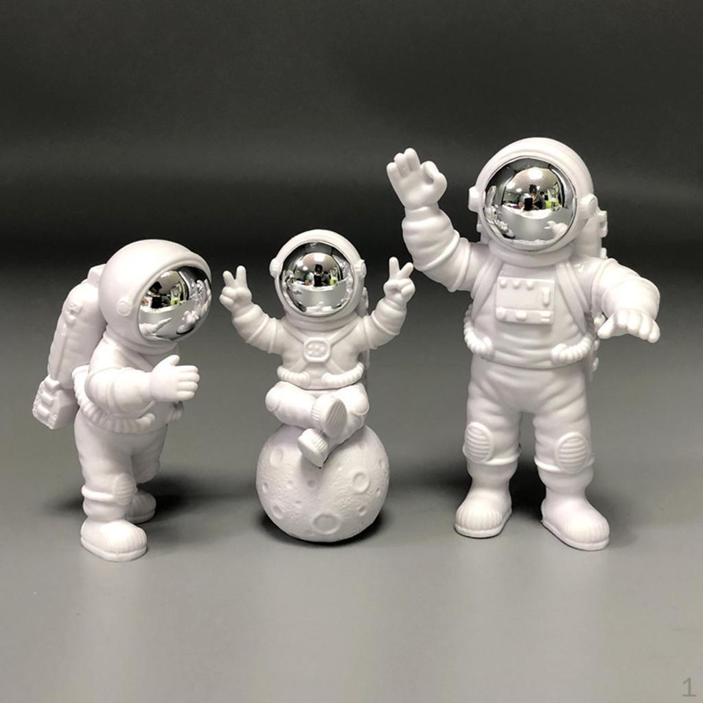 3 шт. Фигурки Астронавтов Миниатюры Персонаж Космонавт Космос Полка Коллекционная