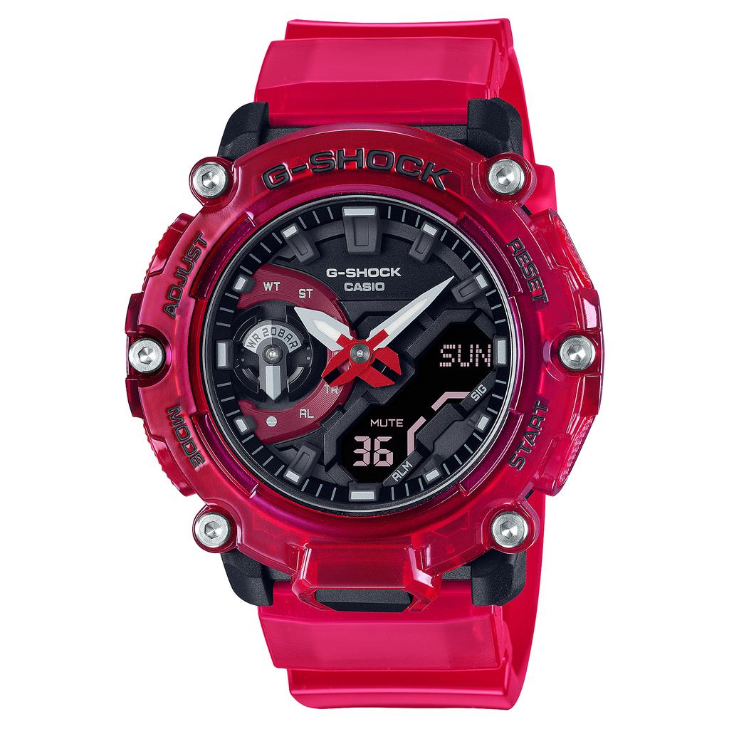 Casio Мужские кварцевые часы GA-2200SKL-4A из смолы, водонепроницаемые 200 м, ударопрочные, цифровые