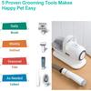 P1 Pro Pet Grooming Kit & Vacuum Suction 99% Pet Hair, Professional Clippers with 5 Proven Grooming Tools for Dogs Cats and Other Animals