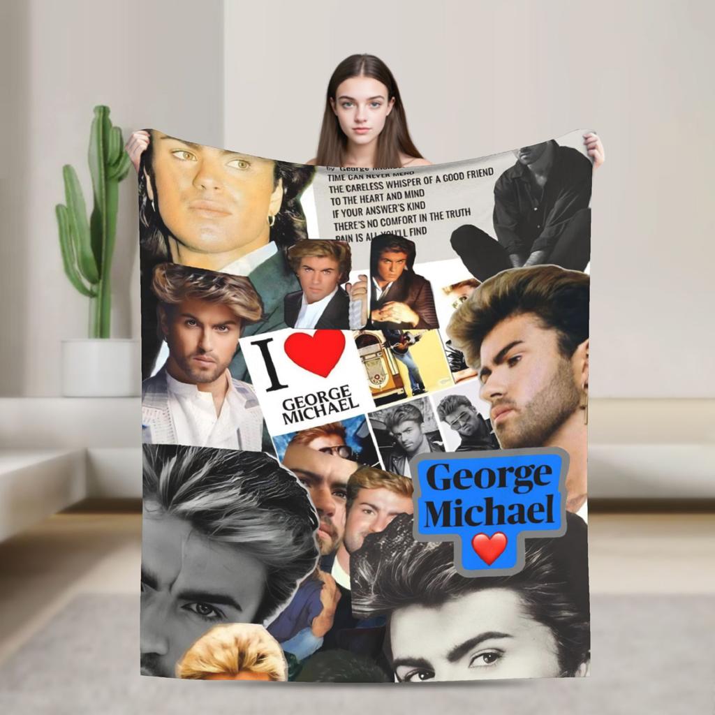 George Michael Singer Legend Flannel Fashion Blankets Music Album Awesome Throw Fashion Blanket for Quilt 200x150cm Warm