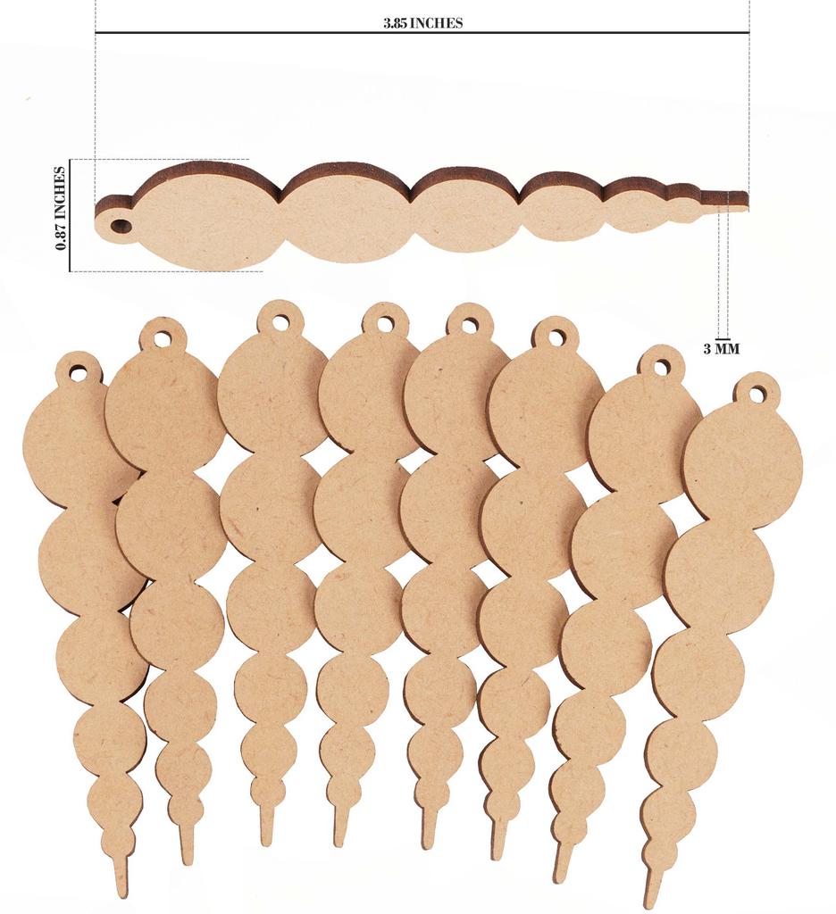Inkdotpot 40 шт. незаконченных деревянных украшений с отверстиями 3,5 дюйма, предварительно просверленные натуральные деревянные срезы для поделок, деревянные рождественские украшения своими руками, подвесные джутовые веревки