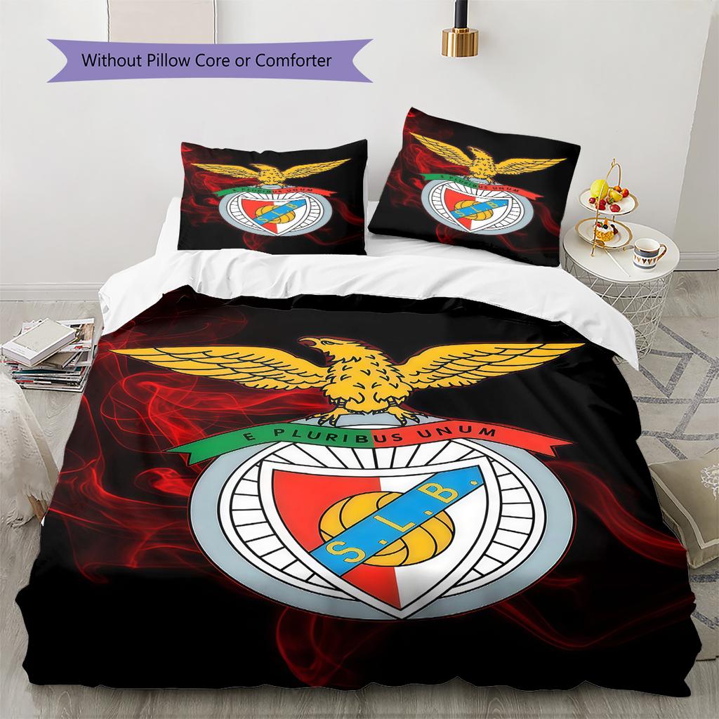Benfica КЛУБ Комплект постельного белья Одеяло Пододеяльник Наволочка Домашний Декор Подарок на День Рождения (1 пододеяльник + 2 наволочки, без наполнителя)