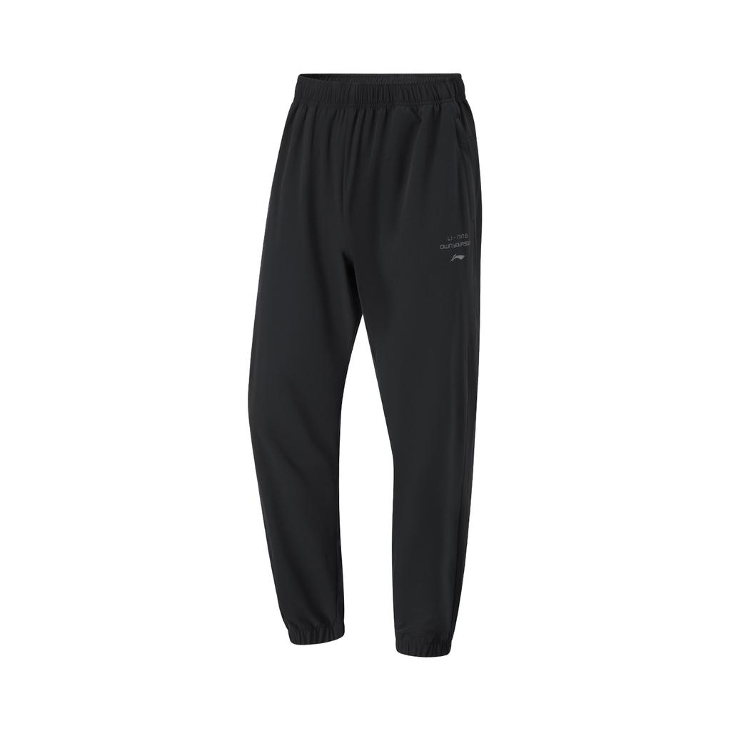 Li Ning Спортивные брюки серии Fitness для мужчин, черные, AYKU499-4