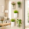 Double Layer Hydroponic Wall Planter Plastic Hanging Flower Pot Wall Hanging Vase  Indoor Planting