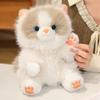 15cm Sounding Cat Plush Toy Stuffed Sitting Ragdoll Siamese Cat Cartoon Animal Pendant Bag Decor Gift