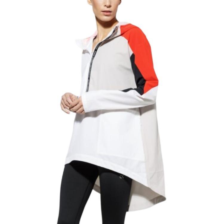(WMNS) Under Armour Woven Graphic Anorak Jacket 'White Black Orange' Women's 1317852-100