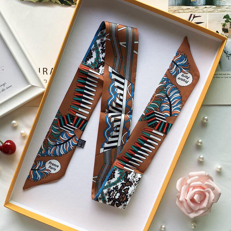 2024 Silk Twilly Scarf: Stylish Ribbon for Bag Handles & Hair