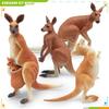 PVC Material Kangaroo Model Simulated Design Kangaroo Statue Crafts  For Collectors