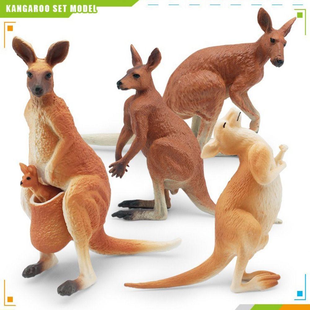 PVC Material Kangaroo Model Simulated Design Kangaroo Statue Crafts  For Collectors