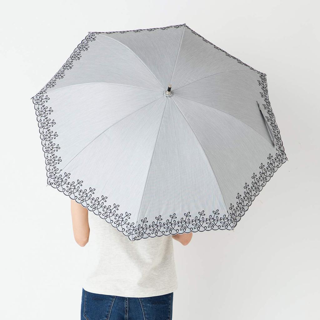 Солнце УФ-жара и свет компактный длинный для солнечной и дождливой погоды легкий ламинированный Cool Plus Leaf шамбре серый зонт, защита, экранирование, зонт,