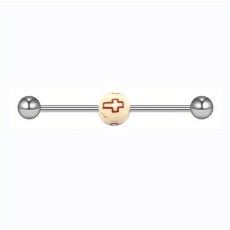 1 шт., серьги-гвоздики в форме сердца, крестики-цветки, серьги-гвоздики на Хэллоуин, призрак, аксессуары для пирсинга, модные украшения