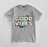 Индивидуальный графический дизайн футболки 'Good Vibes' Унисекс Хлопковая футболка с коротким рукавом