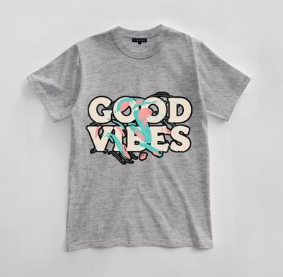 Индивидуальный графический дизайн футболки 'Good Vibes' Унисекс Хлопковая футболка с коротким рукавом
