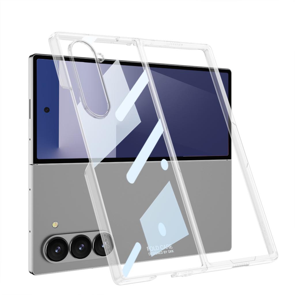 Чехол для мобильного телефона Samsung Z Fold7 Гальванизированный ПК Призрачный Большое отверстие Прозрачный Защитный чехол для складного экрана Fold7