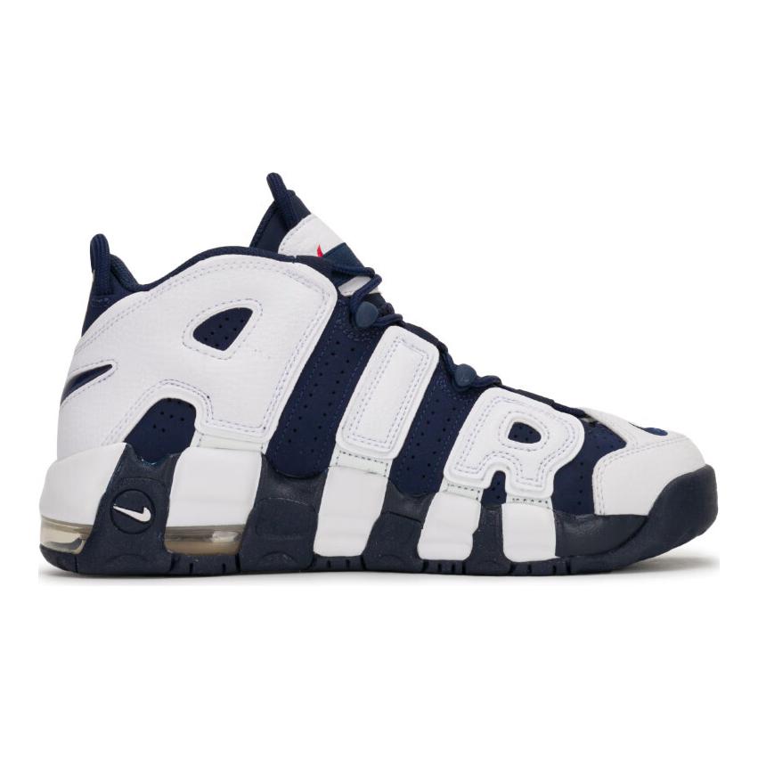Nike Кроссовки Air More Uptempo GS Olympic 2024 для детей, цвет синий, белый, темно-синий FV5371-100