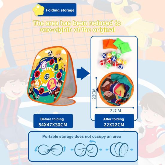 Игрушка для метания 3 в 1 Удобный подсчет очков Складное хранение Многопользовательский соревновательный мишень Тренировка Развлечение Тканевый брызги Набор для корнхола