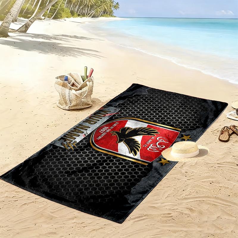 Al Ahly SC Print Beach Towel, Large Soft Quick Dry Towel for Beach Camping Swimming