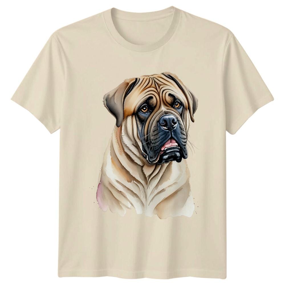 Bullmastiff Dog Breed Portrait Art TShirt