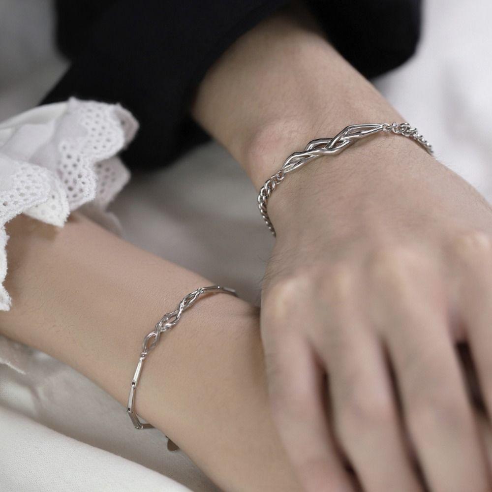 Flower Simple Thin Bracelet Adjustable Couple Bangle Temperament Lovers Bracelet Gifts