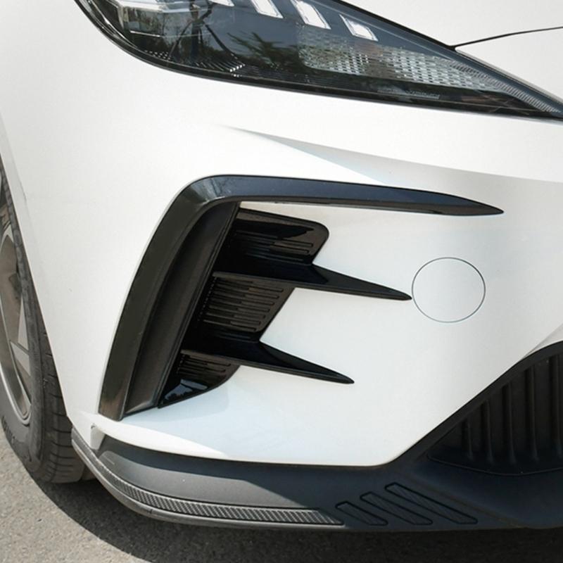 Аксессуары для интерьера из АБС-пластика, передний бампер, спойлер, боковая крышка вентиляционного отверстия, совместимая с MG4 EV2022-2024, декоративная наклейка, 2 шт.