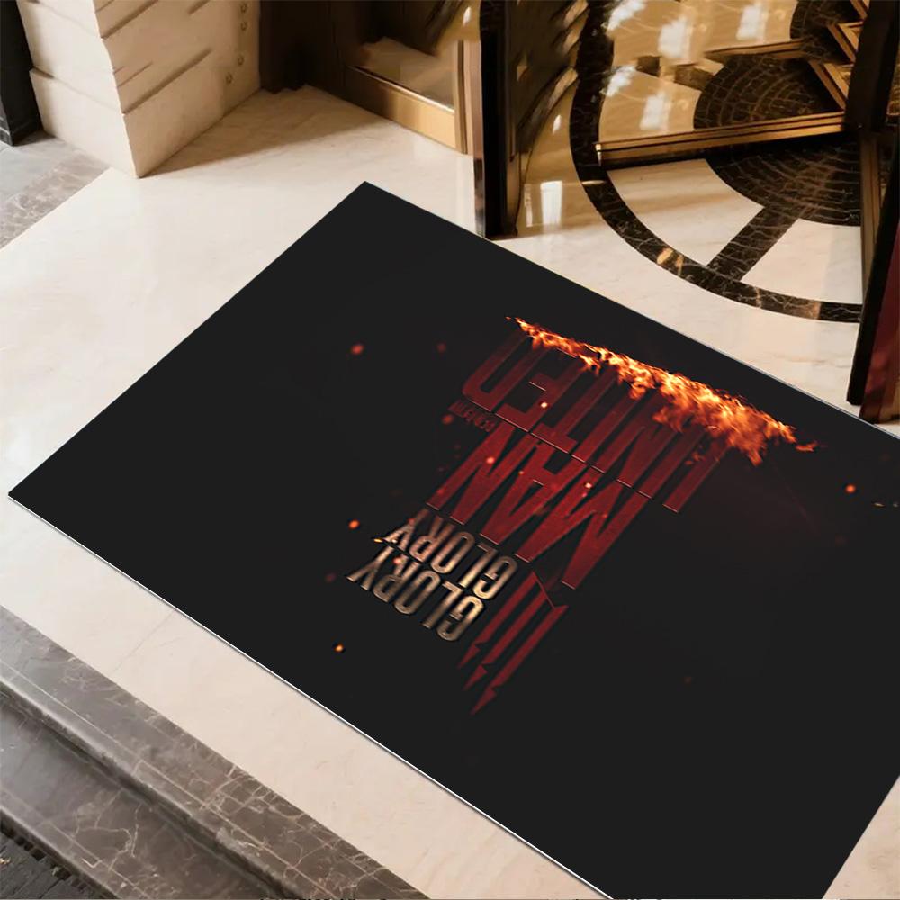 Dynamic Soccer Player Action Carpet Design for Balcony Hallway Outdoor Kitchen Anti-slip Rug Anime Office Decor Perfect Gift for Friends & Family