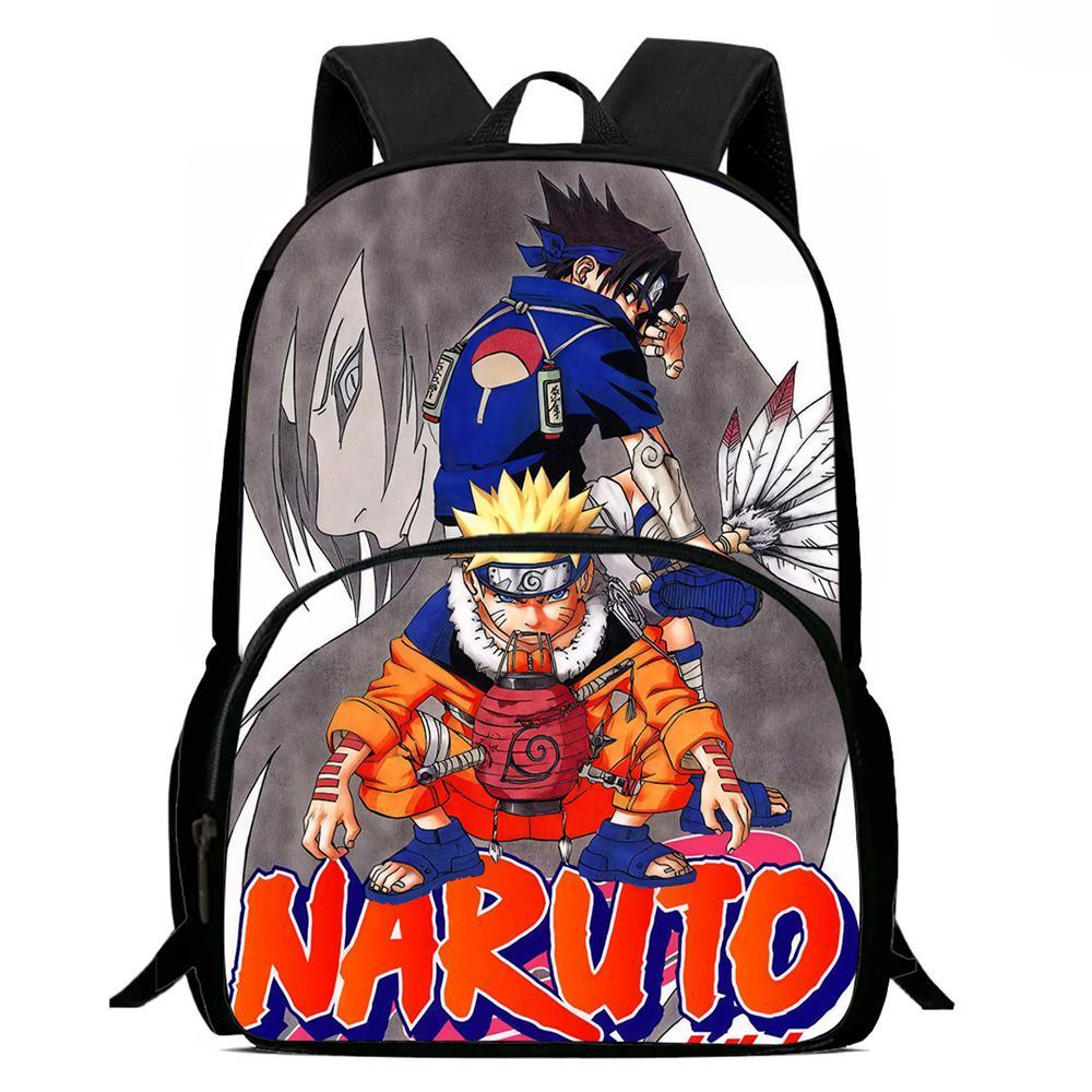Рюкзак-мочила для детей из аниме NARUTO, с регулируемым плечевым ремнем и передним карманом, легкий и прочный, для мальчиков и девочек в возрасте 6-10 лет