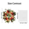 Artificial  Wreath Front Door Punkin Rose Berry Branches Mixed Leaves Thanksgiving Wreath  Door Wreath For Halloween Thanksgiving Indoor Outdoor