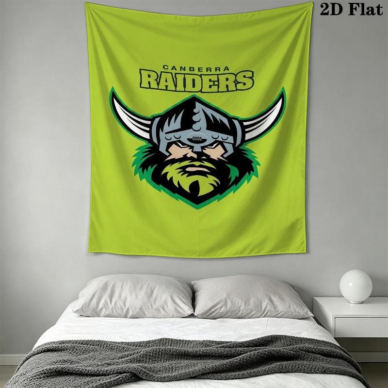 Canberra Raiders Wall Tapestry Aesthetic Wall Hanging Printed Fabric Blanket Decorative Tapestries for Bedroom Living Room Home Decor