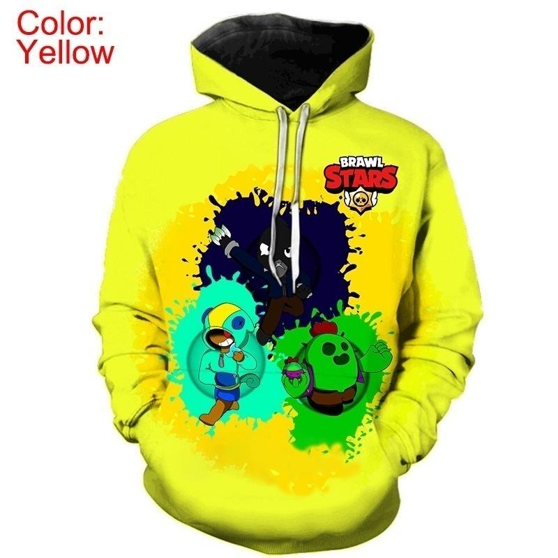 Список 3d напечатанных игр Brawl Stars Толстовки с принтом вороны и шипов с принтом Толстовка для мужчин Пуловер